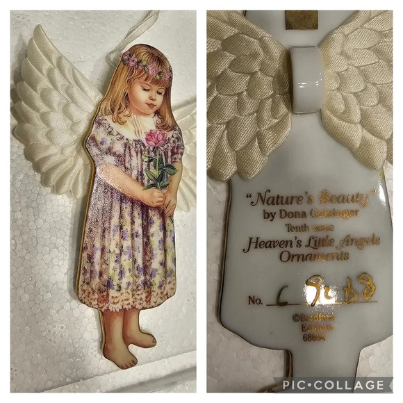 "Heavens Little Angels" Ornament Collection. Set of 3 ceramic, flat a... - Picture 2 of 9